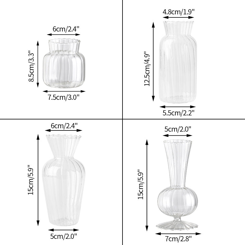 Nordic Glass Bottle Vase